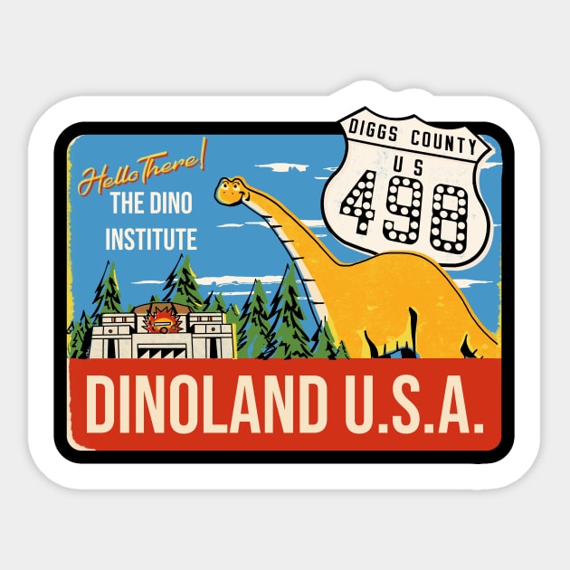 Vintage Dinoland Sticker by theSteele